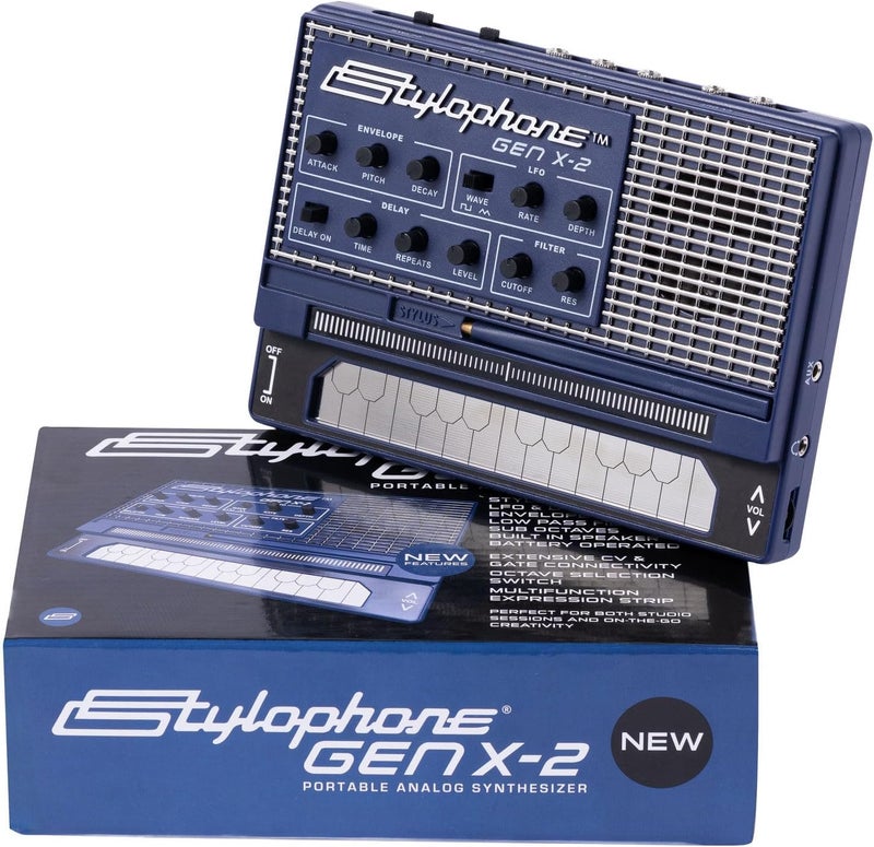 Stylophone جينكس-2 سينثسايزر تناظري محمول مع مكبر صوت مدمج، LFO، فلتر، تأخير تناظري ومخرج CV/Gate | لوحة مفاتيح سينثسايزر | آلة موسيقية سينث - Image 3
